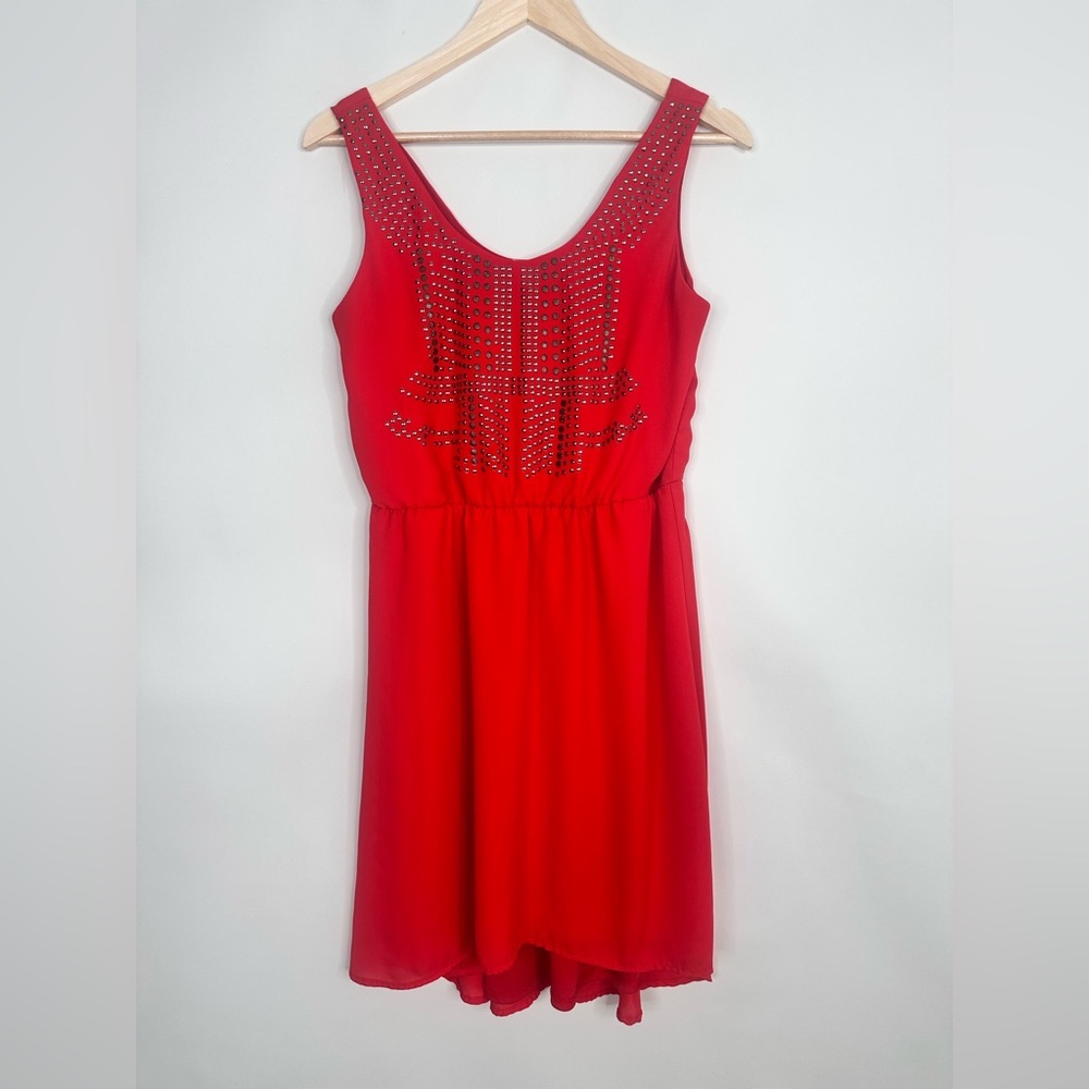 Studio Y Women's size M beaded front‎ sleeveless lined dress